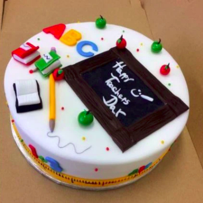 Stylish Teachers Day Cake